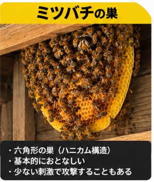 ミツバチの巣（実際の施工写真）